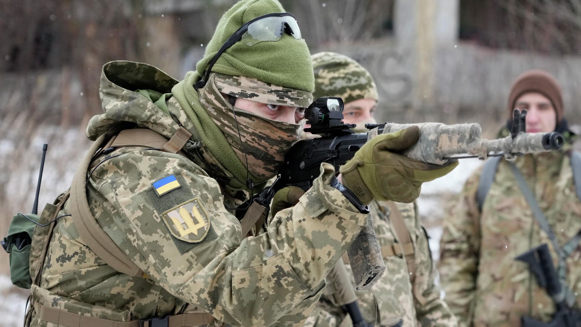 Учения сил территориальной обороны Украины под Киевом Учения сил территориальной обороны Украины под Киевом - РИА Новости, 1920, 30.01.2022