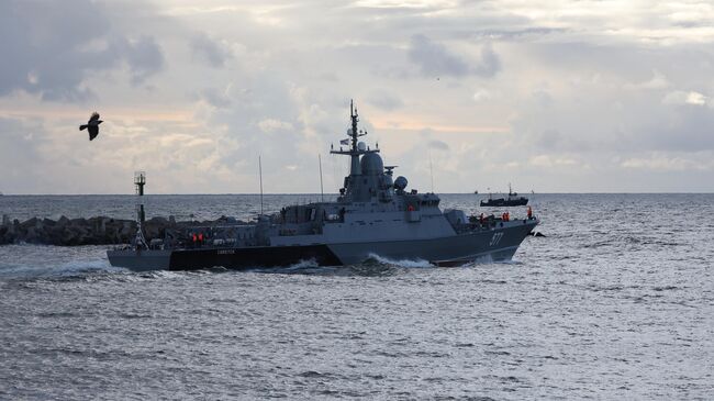 Малый ракетный корабль Советск в Балтийском море