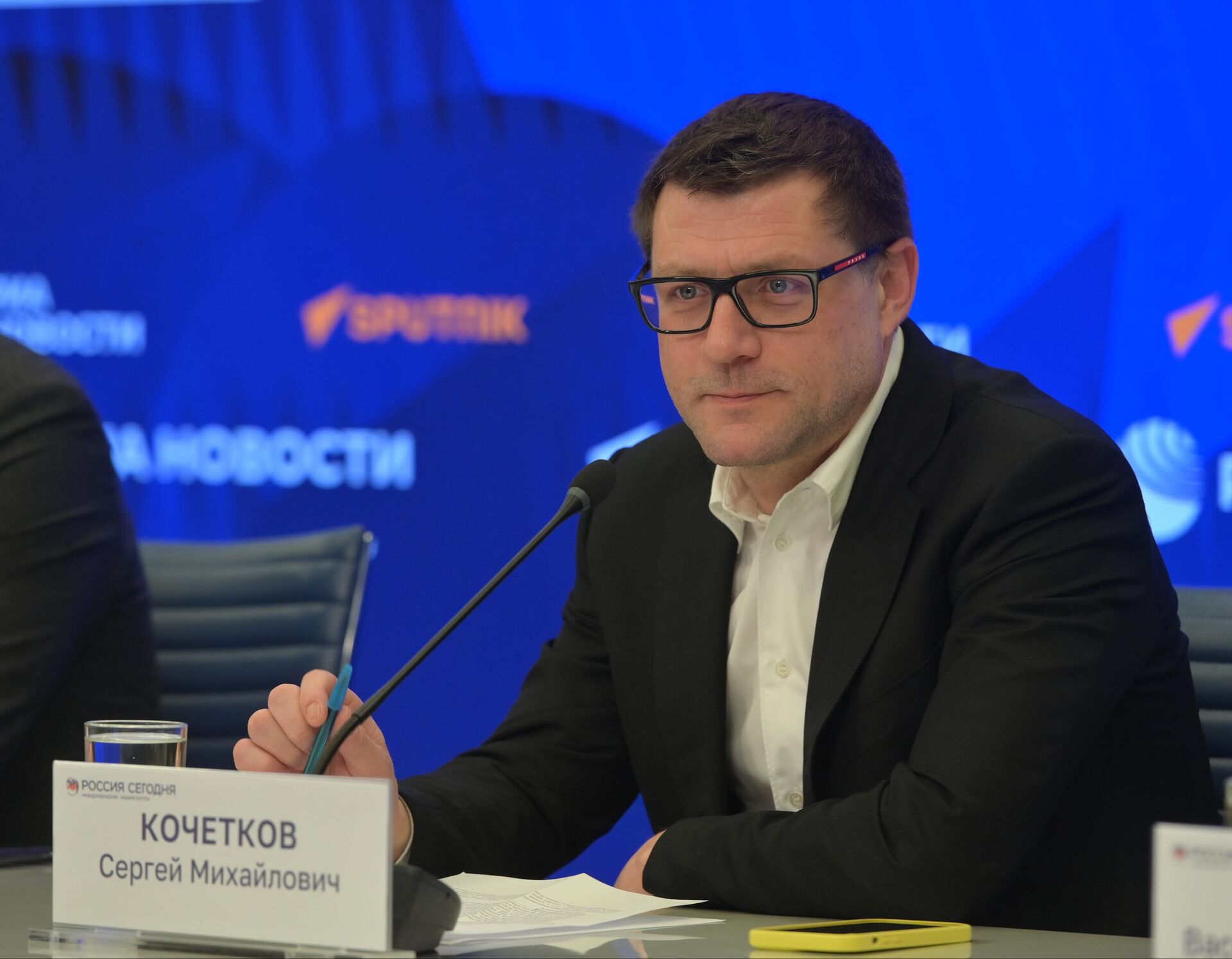 Первый заместитель главного редактора Международной медиагруппы Россия сегодня Сергей Кочетков Первый заместитель главного редактора Международной медиагруппы Россия сегодня Сергей Кочетков - РИА Новости, 1920, 28.01.2025