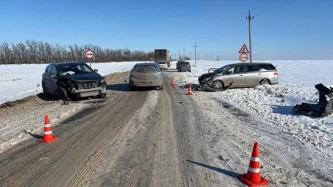 ДТП на 12 километре автодороги Аксай - Большой Лог - Новочеркасск